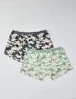 Blue Ink Camo Trunks, 2-Pack, Green & Grey, 2-16 product photo