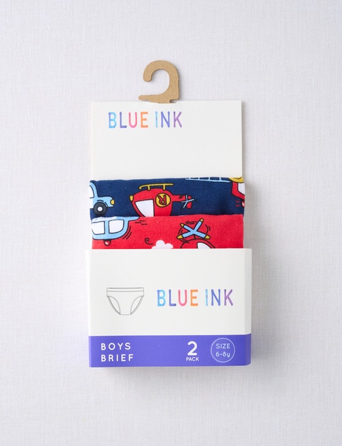Blue Ink Rescue Brief, 2-Pack, Navy & Red, 2-8 product photo View 02 L