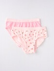 Blue Ink Rosie Gingham Bikini Brief, 2-Pack, Pink, 2-8 product photo