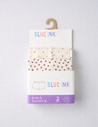 Blue Ink Love Shortie, 2-Pack, Chalk, 4-14 product photo View 02 S