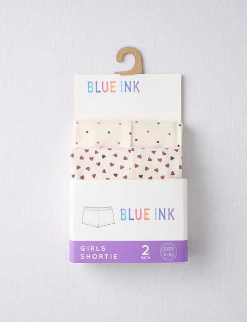 Blue Ink Love Shortie, 2-Pack, Chalk, 4-14 product photo View 02 L