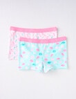 Blue Ink Seahorses Shortie, 2-Pack, Pink, 4-14 product photo