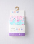 Blue Ink Seahorses Shortie, 2-Pack, Pink, 4-14 product photo View 02 S