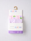 Blue Ink Tulips Shortie, 2-Pack, Lilac & Pink, 4-14 product photo View 02 S