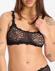 Bonds Icons Lace Scoop Crop Bra, Black product photo
