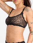 Bonds Icons Lace Scoop Crop Bra, Black product photo View 02 S
