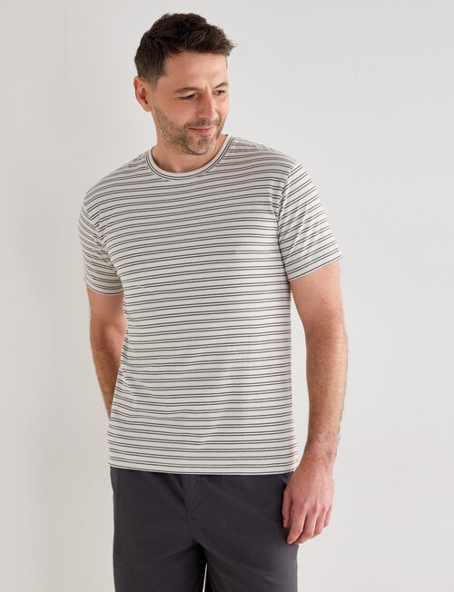 Chisel Ultimate Stripes Crew Tee, Bone product photo