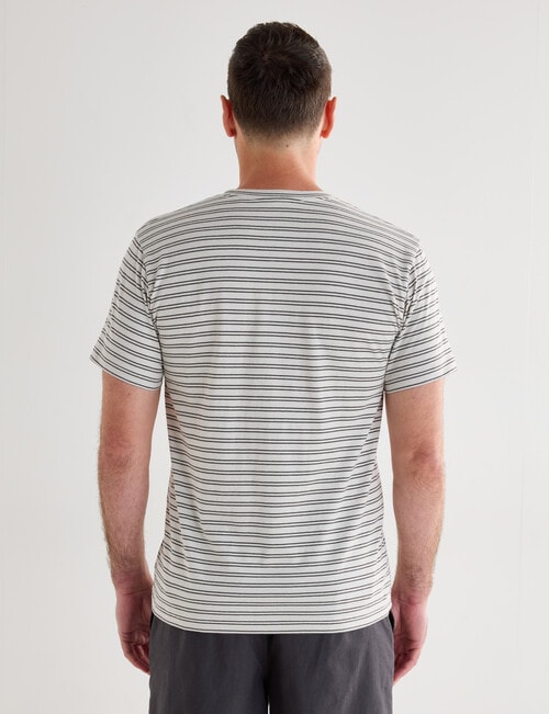 Chisel Ultimate Stripes Crew Tee, Bone product photo View 02 L
