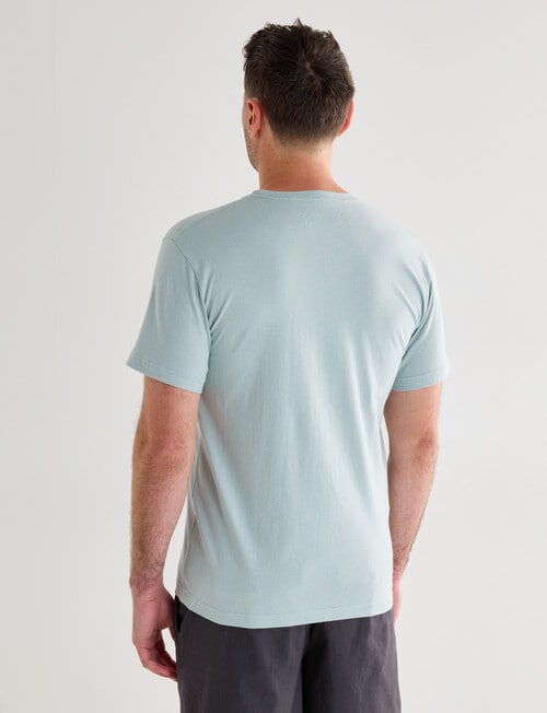Chisel Ultimate Stripes Crew Tee, Sea Green product photo View 02 L