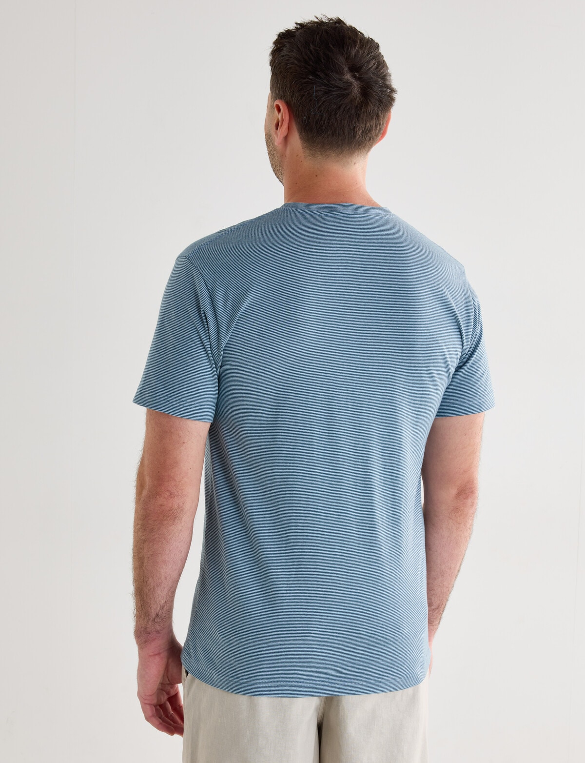 Chisel Ultimate Stripes Crew Tee, Peacock - T-shirts, Singlets & Polos