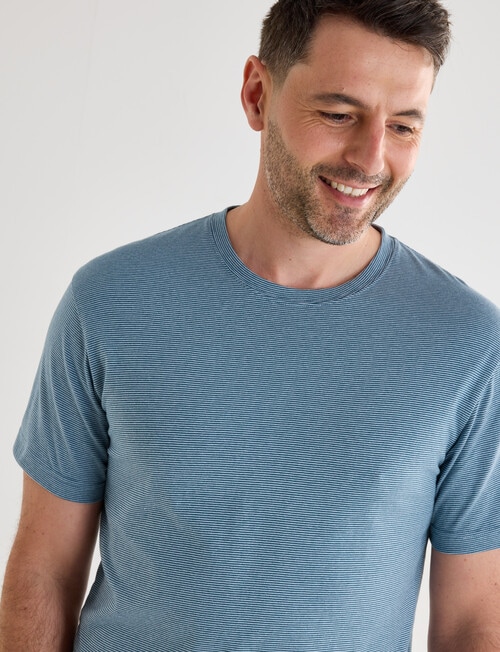 Chisel Ultimate Stripes Crew Tee, Peacock product photo View 04 L