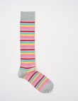 Columbine Under-The-Knee Socks, Pastel Stripe, 4-11 product photo
