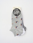Columbine Cotton Anklet Socks, French Pups, 3-Pack, 4-11 product photo View 02 S