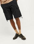 Jack & Jones Barkey Cargo Shorts, Black product photo View 04 S