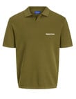 Jack & Jones Jornorrebro Light Knit Polo Shirt, Olive Drab product photo