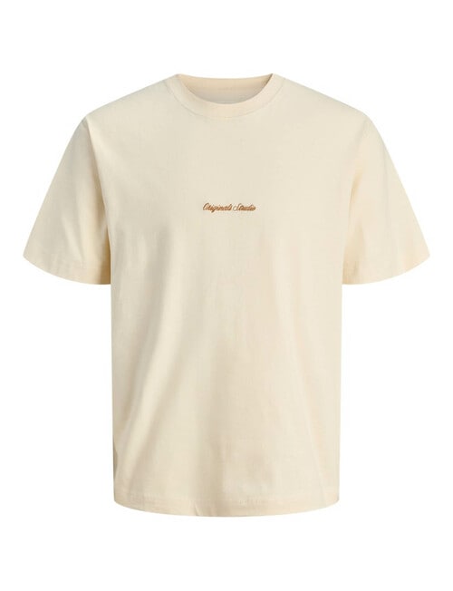 Jack & Jones Jorgramercy Embroidered Tee, Antique White product photo