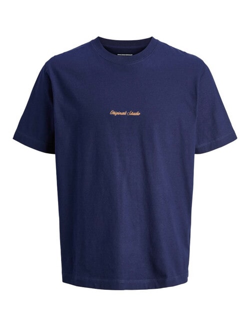 Jack & Jones Jorgramercy Embroidered Tee, Ocean Cavern product photo
