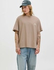 Jack & Jones Jorgramercy Back Graphic Tee, Mocha Meringue product photo View 03 S