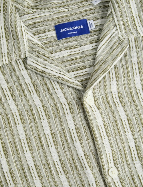 Jack & Jones Luke Billyburg Structure Shirt, Olive Drab product photo