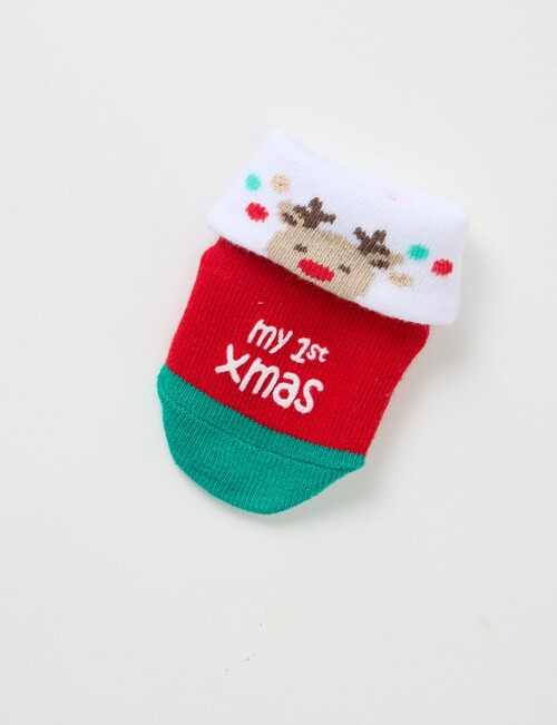 Underworks My 1st Xmas Socks, 1-Pack product photo View 02 L