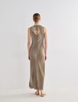 Mineral Este Bias Cut Printed Maxi Dress, Olive product photo View 02 S