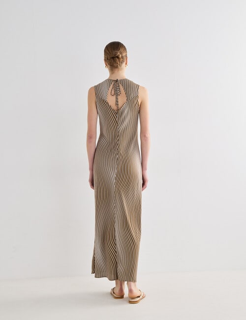Mineral Este Bias Cut Printed Maxi Dress, Olive product photo View 02 L