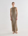 Mineral Este Bias Cut Printed Maxi Dress, Olive product photo View 03 S