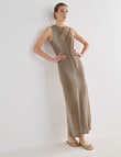 Mineral Este Bias Cut Printed Maxi Dress, Olive product photo View 07 S