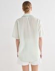 Mineral Solange Printed Boxy Shirt, Mint product photo View 02 S