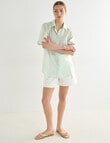 Mineral Solange Printed Boxy Shirt, Mint product photo View 03 S