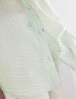 Mineral Solange Printed Boxy Shirt, Mint product photo View 05 S