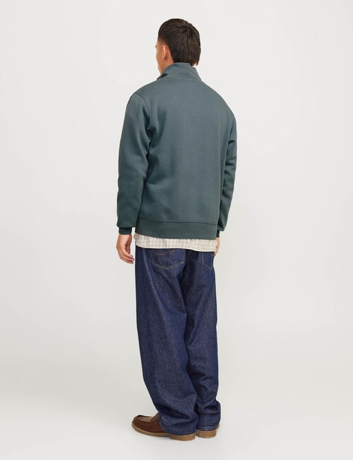 Jack & Jones Quarter Zip Vesterbro Sweater, Stormy Weather product photo View 02 L