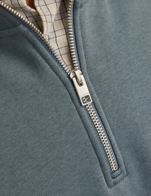 Jack & Jones Quarter Zip Vesterbro Sweater, Stormy Weather product photo View 04 L