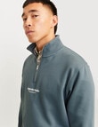 Jack & Jones Quarter Zip Vesterbro Sweater, Stormy Weather product photo View 05 S