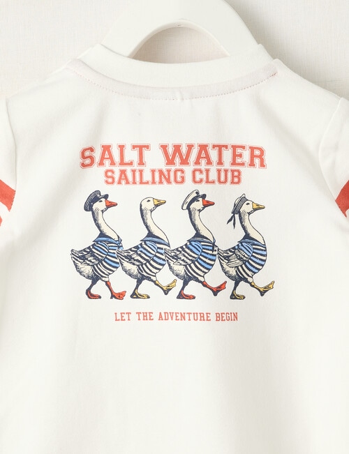 Teeny Weeny Short Sleeve Tee, White & Red Stripe product photo View 02 L