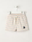 Teeny Weeny Stripe Knit Short, Blue & Stone product photo