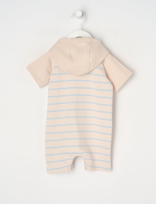 Teeny Weeny Stripe Romper, Stone & Blue product photo View 02 L