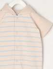Teeny Weeny Stripe Romper, Stone & Blue product photo View 03 S