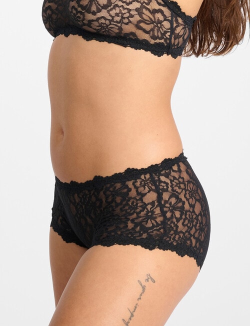 Bonds Icons Lace Shortie Brief, Black product photo View 02 L