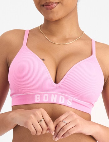 Bonds Retro Rib Wire Free Bra, Blind Blossom product photo