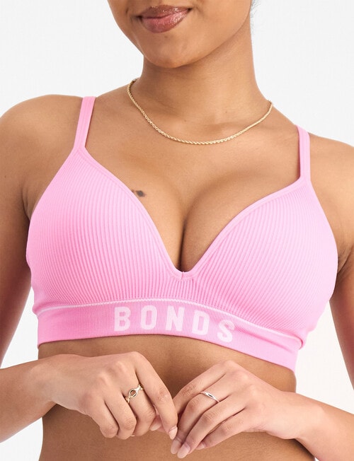 Bonds Retro Rib Wire Free Bra, Blind Blossom product photo