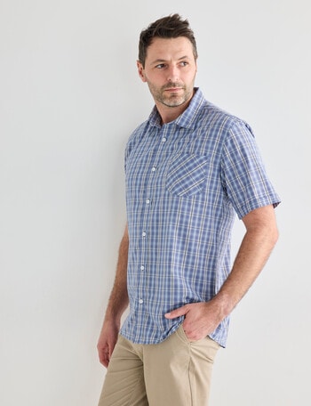 Chisel Mason Short Sleeve Shirt, Blue product photo