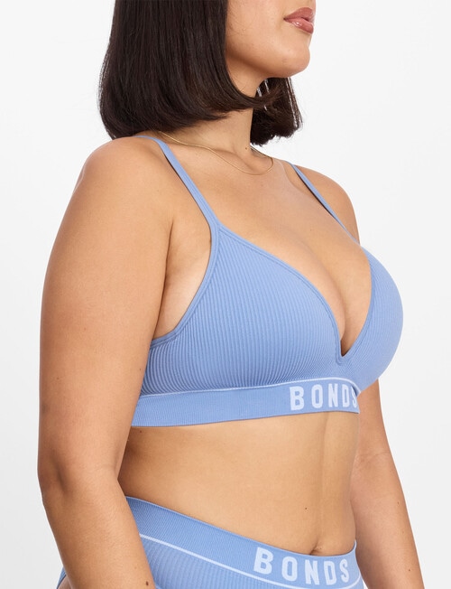 Bonds Retro Rib Wire Free Bra, Breezy Blue product photo View 02 L