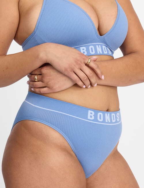 Bonds Retro Rib Hi Bikini Brief, Breezy Blue product photo