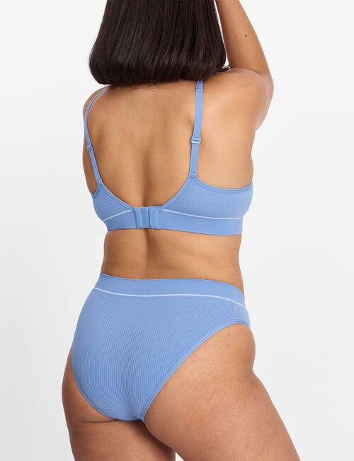 Bonds Retro Rib Hi Bikini Brief, Breezy Blue product photo View 02 L