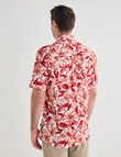 Chisel Short Sleeve Shirt, Red Print product photo View 02 S