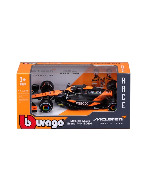 Bburago 1:43 F1 McLaren MCL 38 2024, WB #81 Piastri, WB product photo