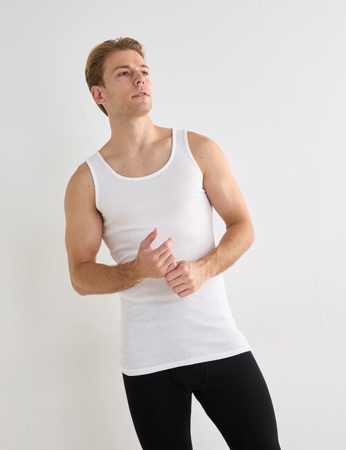 Chisel Cotton Singlet, 3-Pack, White product photo View 05 L
