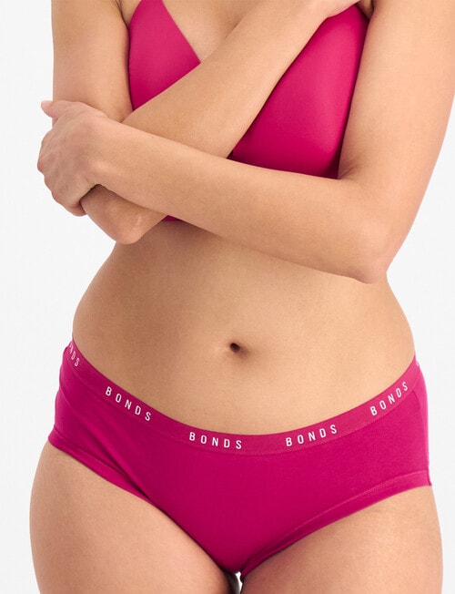 Bonds Cottontails Midi Brief, 3-Pack, Raspberry, Botanical & Pink product photo View 04 L