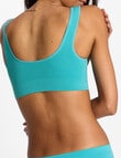 Bonds Comfy Crop Bra, Caribbean Current product photo View 03 S